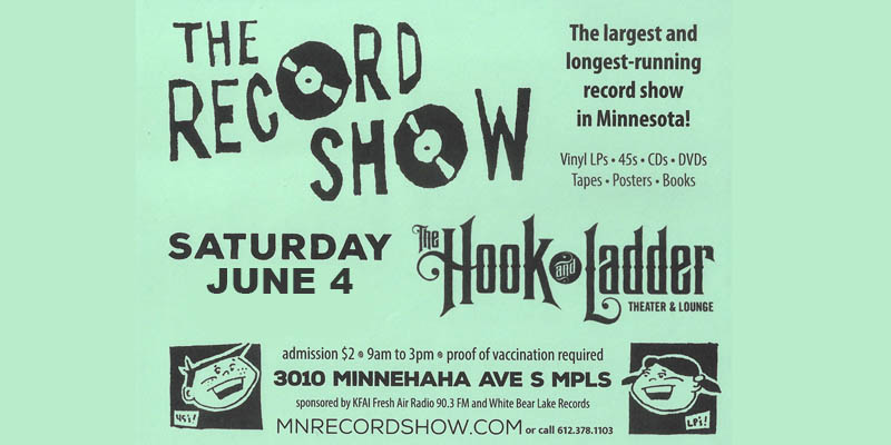 The Record Show Saturday, June 4 9am - 3pm :: $2
