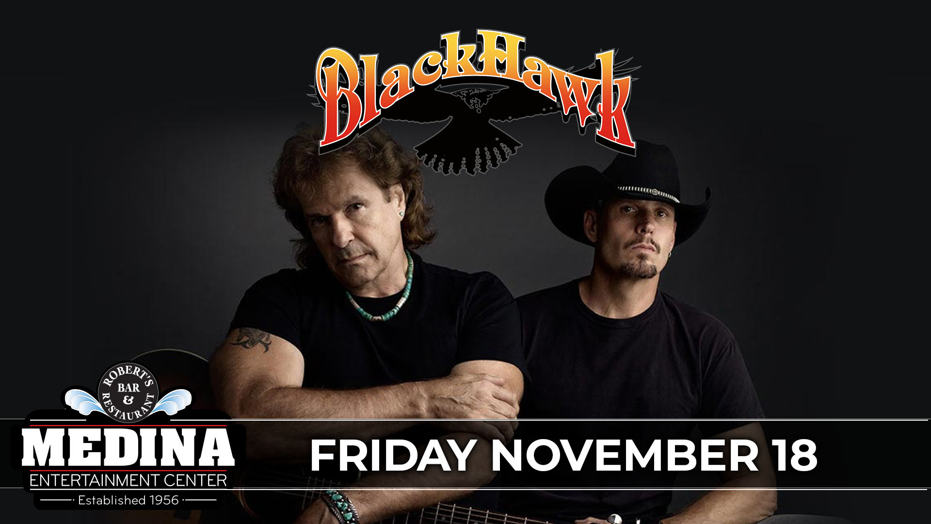 Medina Entertainment Center Friday, November 18th, 2021 Doors: 7:30PM | Music: 8:30PM | 21+ General Seating $32 / Silver Reserved $40/ Gold Reserved $49