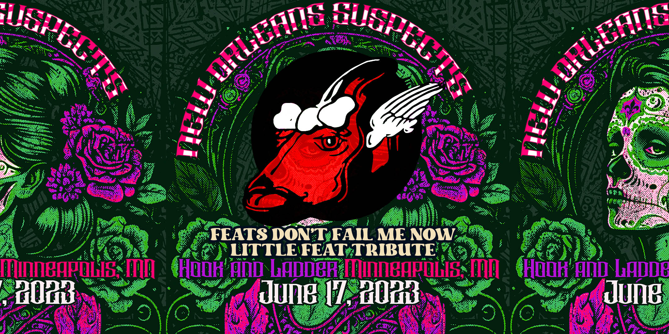 Krewe of DADs presents New Orleans Suspects “Feats Don’t Fail Me Now” A Tribute To Little Feat Saturday, June 17 Hook After Dark The Hook and Ladder Theater Doors 10:00pm :: Music 10:30pm :: 21+ GA: $20 ADV / $25 DOS