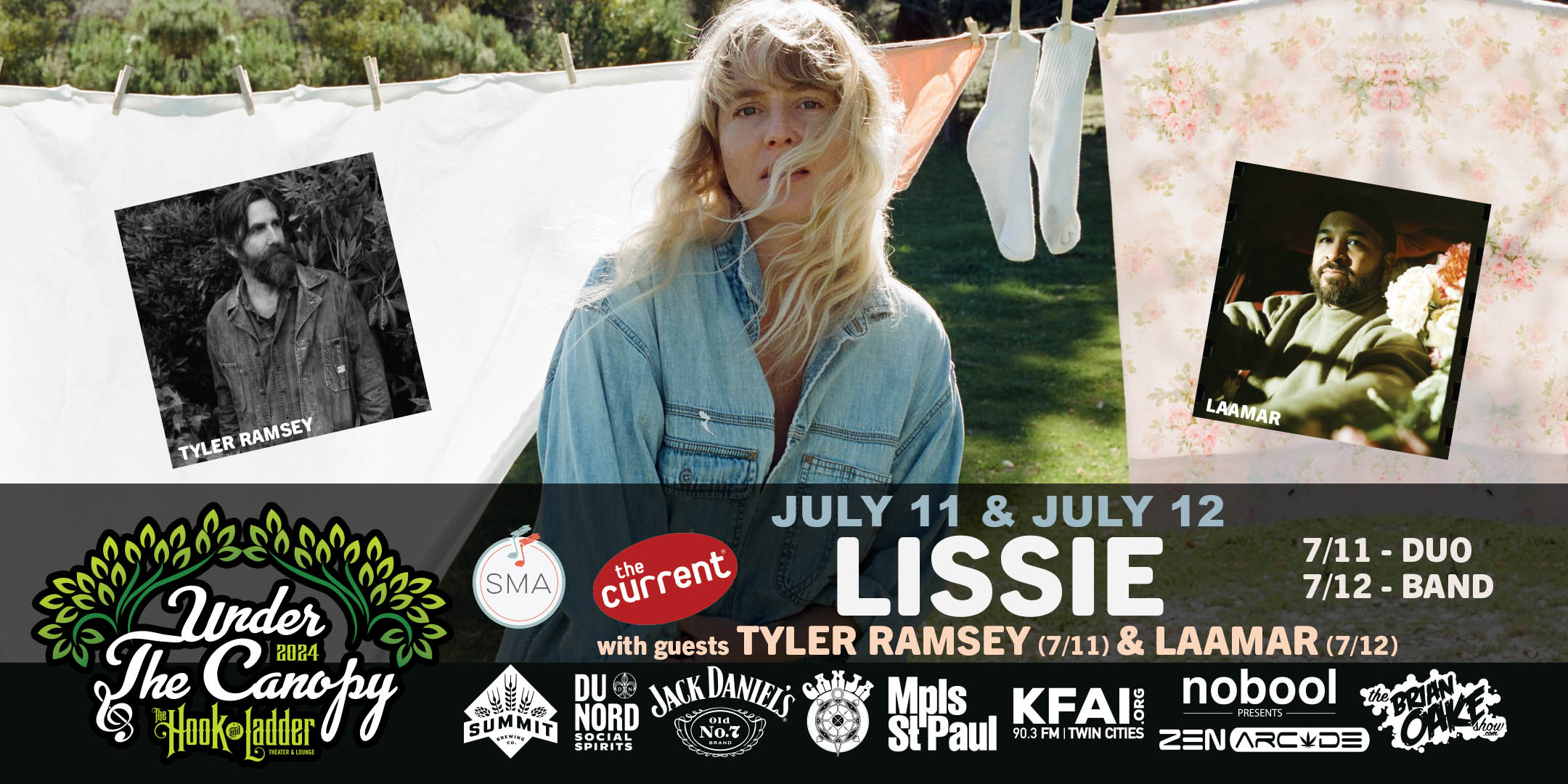 LISSIE (Full Band) with guest LAAMAR (Duo) Friday, July 12 Under The Canopy at The Hook and Ladder Theater "An Urban Outdoor Summer Concert Series" Doors 6:00pm :: Music 7:00pm :: 21+ VIP Meet & Greet: $107 (3 Song Acoustic Performance in Zen Arcade) GA: $32 ADV / $38 DOS