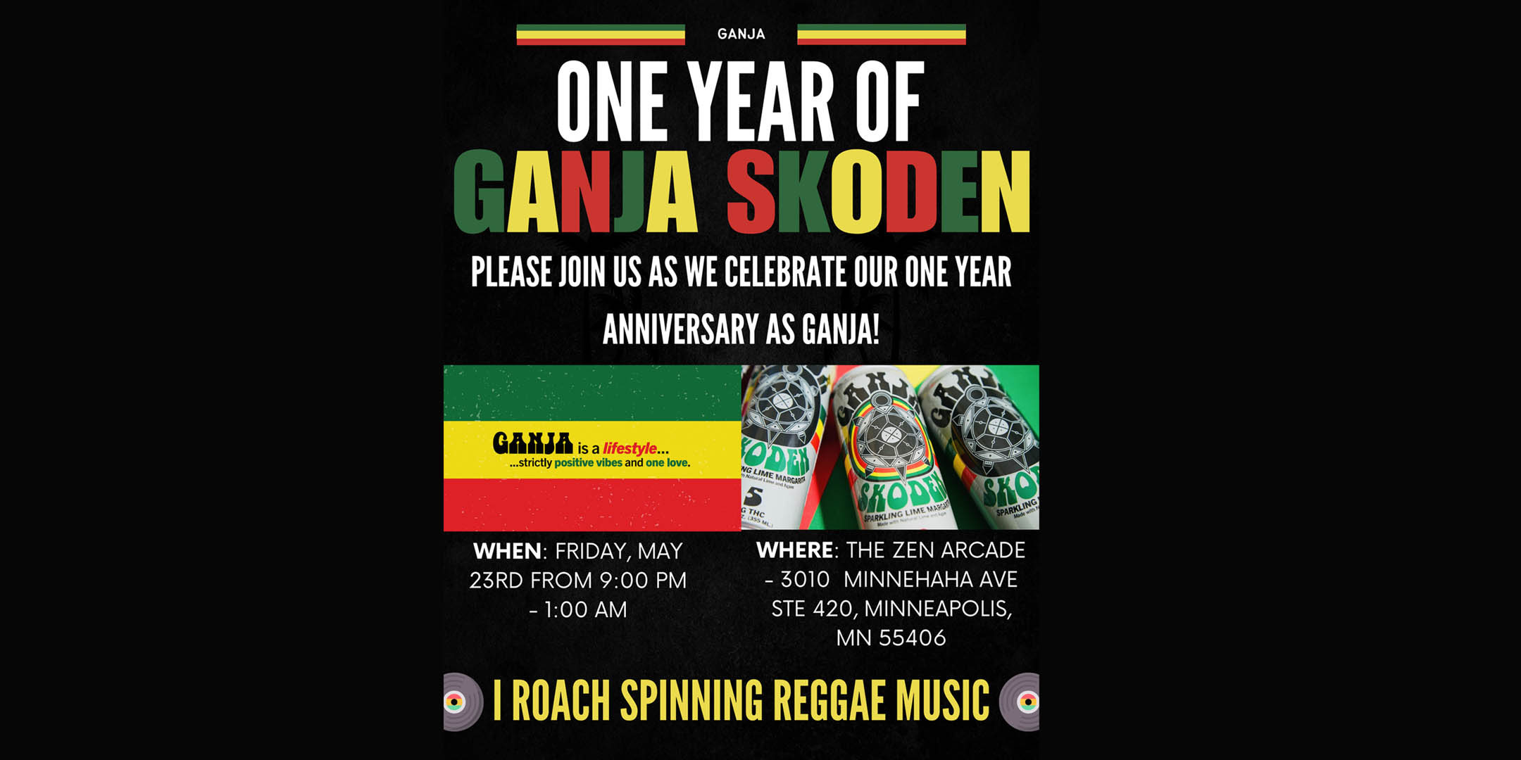 GANJA 1 Year Anniversary Party featuring DJ I ROACH Friday May 23 The Zen Arcade Stage at The Hook and Ladder's Mission Room Doors 9:00 :: DJ 10:00pm FREE