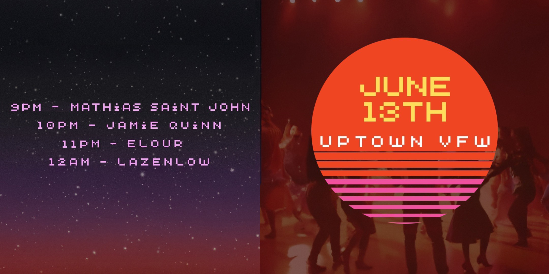 Friday, June 13, 2025 James Ballentine "Uptown" VFW Post 246 Doors 8;30pm :: Music 9:00pm :: 21+ $10.00 ADV (Box-Office) / $12.16 ADV (Online) / $15 DOOR