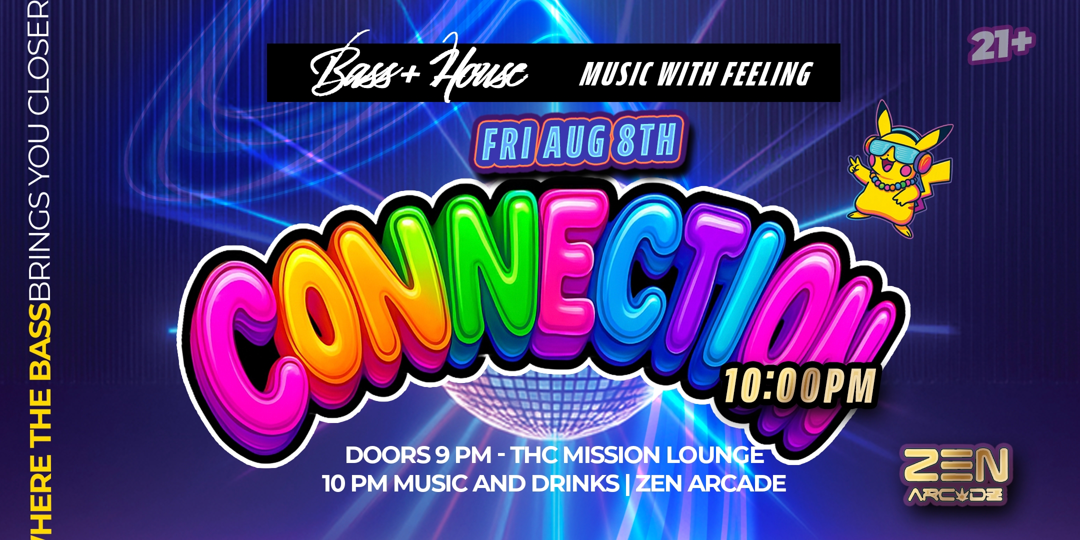Connection :: Bass Music with Feeling Jocko 69 | PRSPHNE | Neil Fox Friday, August 8 The Zen Arcade Stage at The Hook and Ladder Doors 9:00pm :: Music 10:00pm :: 21+ $11 ADV (Box-Office) / $13.71 ADV (Online) / $16 DOOR