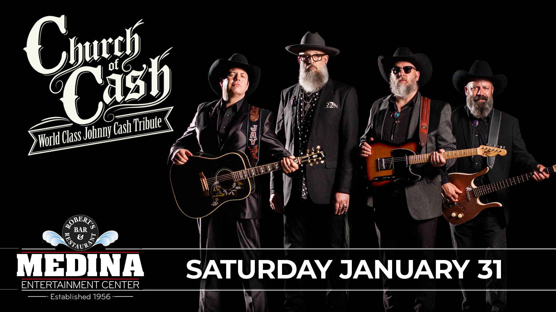 Saturday, January 31 Medina Entertainment Center Doors: 7:00PM | Music: 8:00PM | 21+ Gold Reserved $43 / Silver Reserved $38 / General Seating $31 (plus applicable fees)
