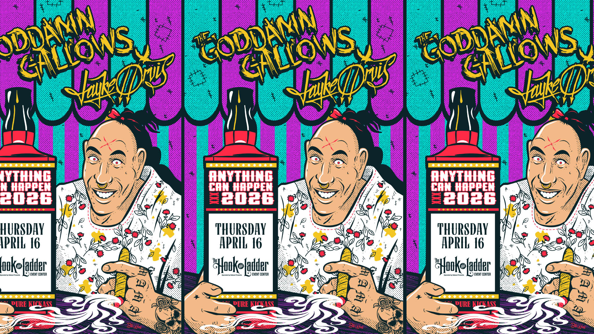 Thursday, April 16 The Hook and Ladder Doors 7:30pm :: Live Music 8:30pm :: 21+ $24 ADV (Box-Office) / $27 ADV (Online) / $30 Door