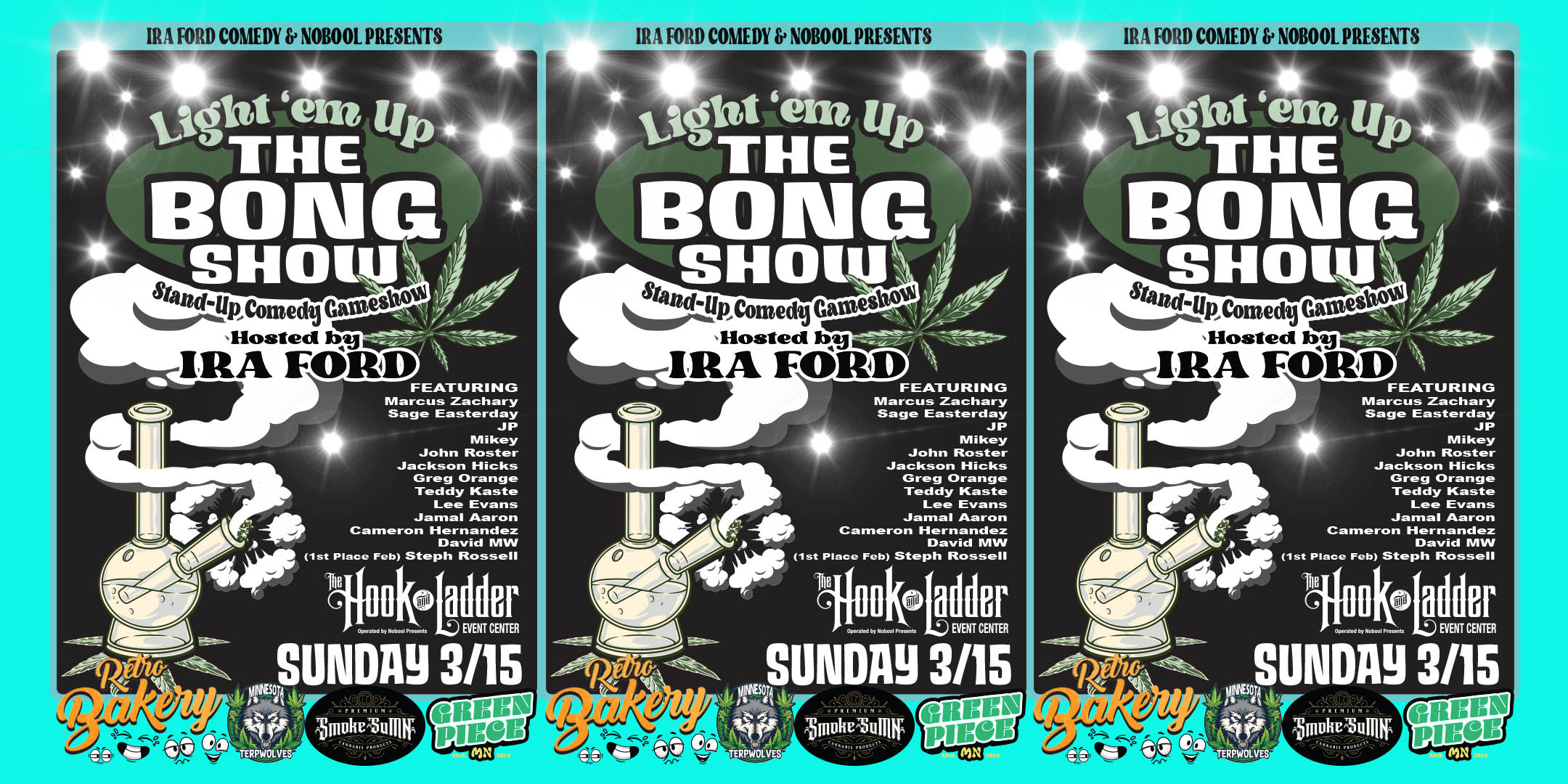 Sunday, March 15 (Every Third Sunday in 2026) The Hook and Ladder Event Center Theater Stage 7pm Doors (Social Smoke Hour) :: 8pm Show :: 21+ GA: $20 ADV (Box-Office) / $22 ADV (Online) / $25 DOOR