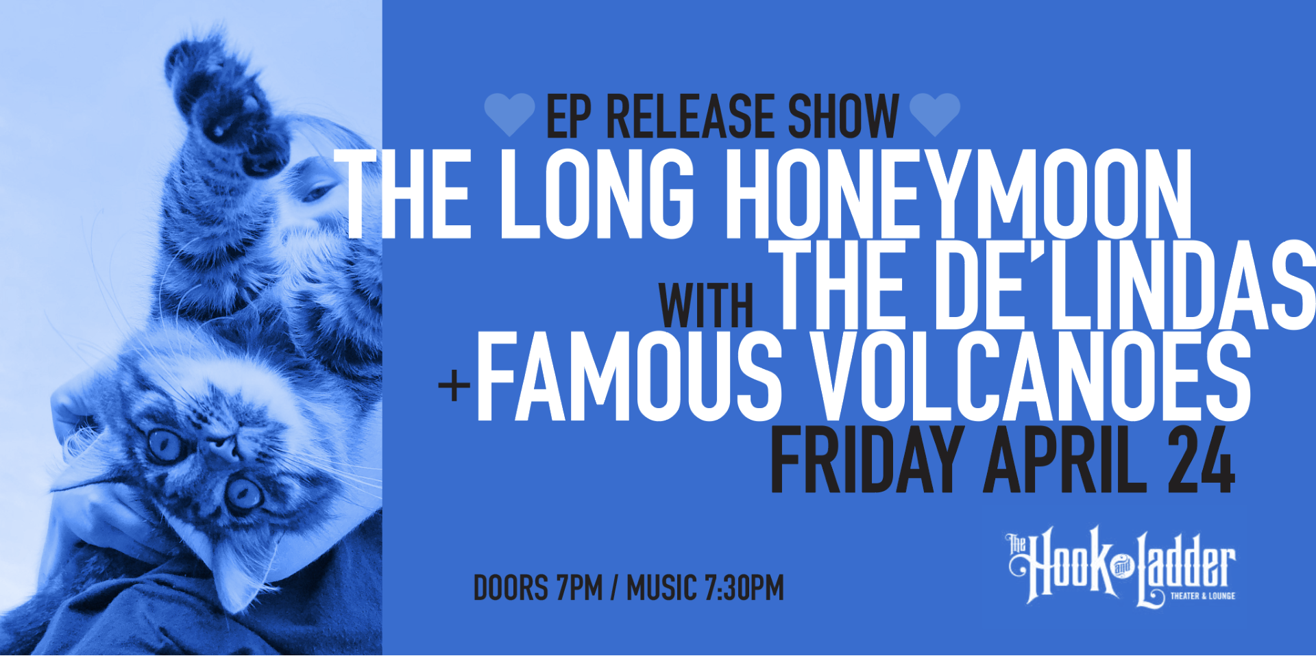 Friday, April 24, 2026 The Hook and Ladder Event Center Theater Stage Doors 7:00pm :: Music 7:30pm :: 21+