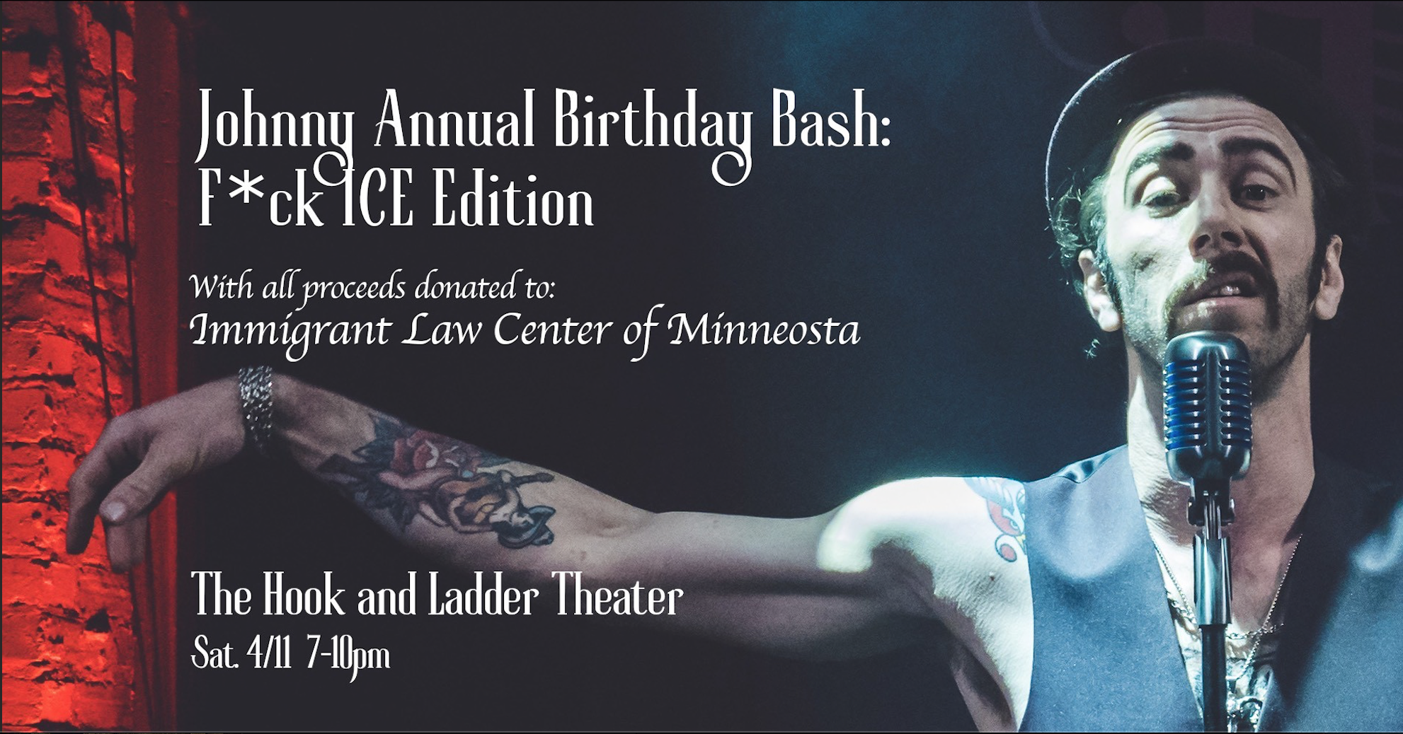 Saturday, April 11 The Zen Arcade Stage at The Hook and Ladder Doors & Music: 7pm $15 ADV (Box Office) / $17 ADV (Online) / $21 DOOR (Includes Sales Tax, Ticketing Fee, Facility Fee, & CC Processing Fee)