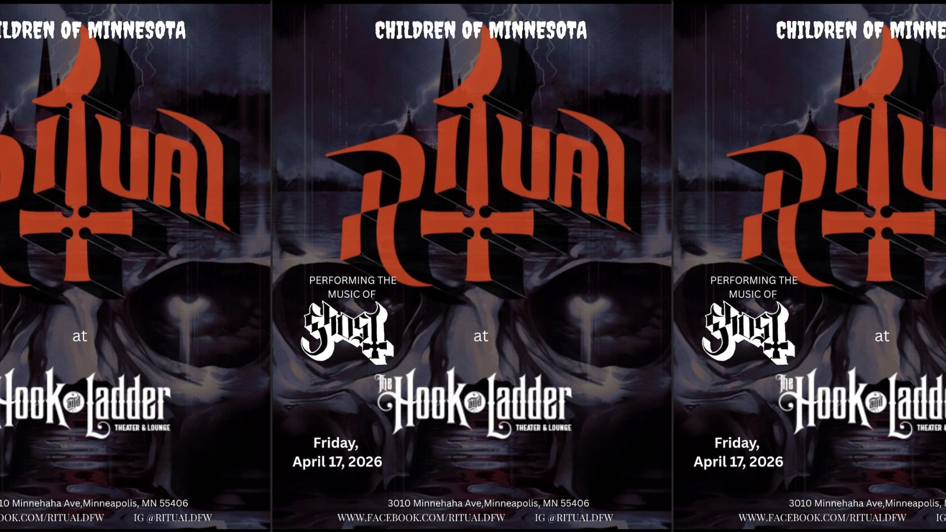 Friday, April 17 The Hook and Ladder Event Center Theater Stage Doors 8:00pm :: Music 8:30pm :: 21+