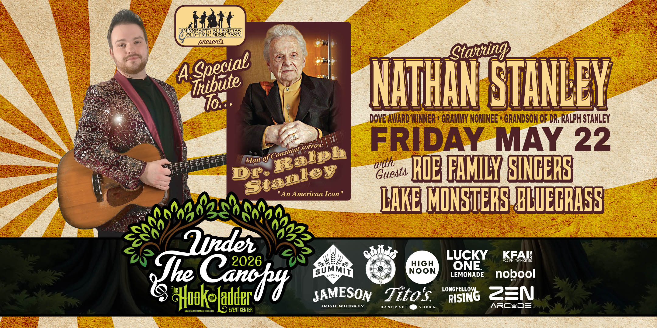 Friday, May 22, 2026 The Hook and Ladder Event Center Under The Canopy Doors 6:00 PM :: Music: 7:00 PM – 10:00 PM :: 21+