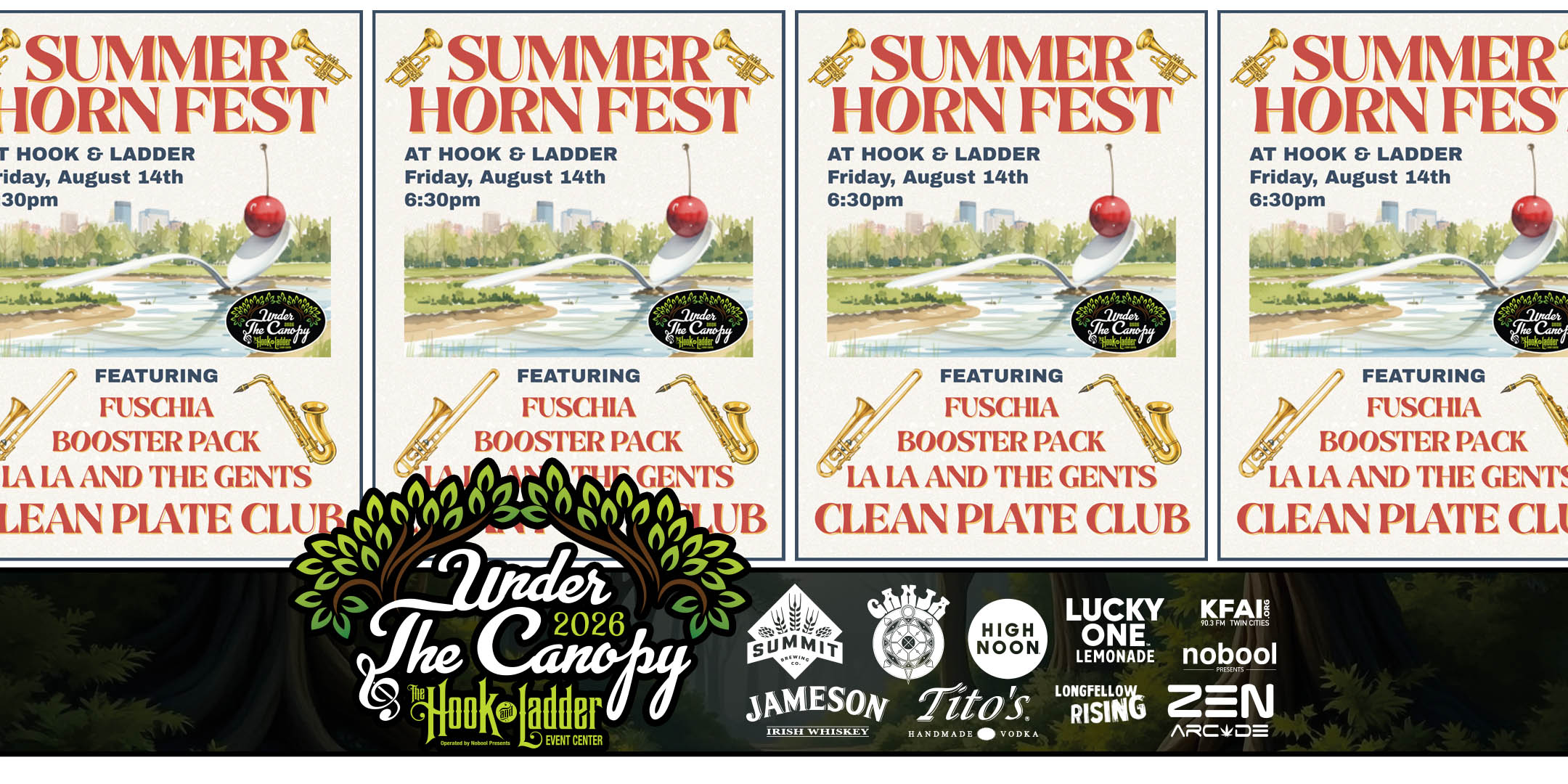 Friday, August 14 Under The Canopy @ The Hook and Ladder Event Center "An Urban Outdoor Summer Concert Series" Doors 6:00pm :: Music 7:00pm :: 21+