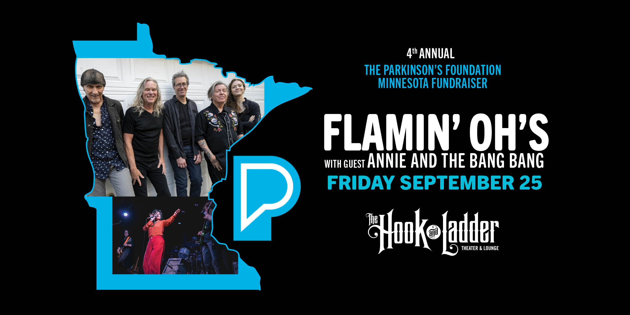 Friday, September 25 The Hook and Ladder Event Center The Theater Stage Doors: 7:00pm :: Music: 8:00pm :: 21+ $31 ADV (Box-Office) / $34 ADV (Online) / $39 DOOR Prices include Ticketing Fee, Facility Fee, CC Processing Fee, Sales Tax