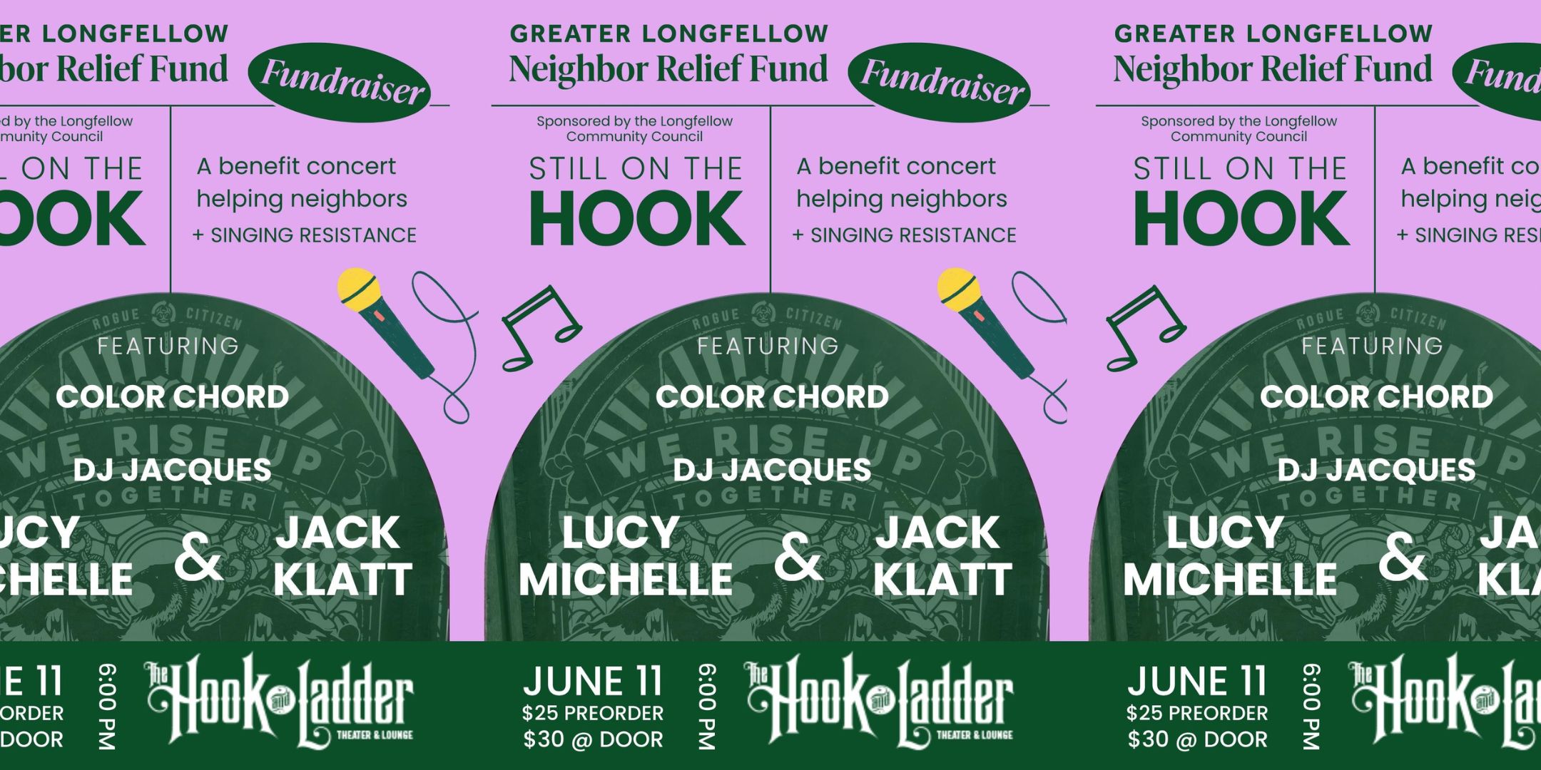 Thursday, June 11 The Hook and Ladder Event Center The Theater Stage Doors: 5:30pm :: Music: 6:00pm :: 21+ General Admission: $36 ADV (Box Office) / $40 ADV (Online) / $42 DOOR Prices include Ticketing Fee, Facility Fee, CC Processing Fee, Sales Tax